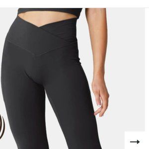 HALARA Patitoff Pet Hair Resistant High Waisted Crossover Plain 7/8 Leggings XL